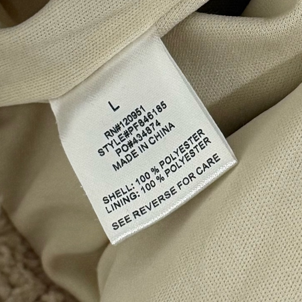 Pink Rose Cream Sherpa Zip Hoodie Jacket - Picture 4 of 4